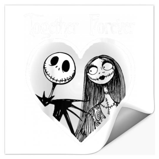Disneyss Nightmare Before Christmas Drip Heart Stickers