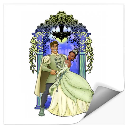 Disney Princess And The Frog Tiana And Naveen Portrait Stickers