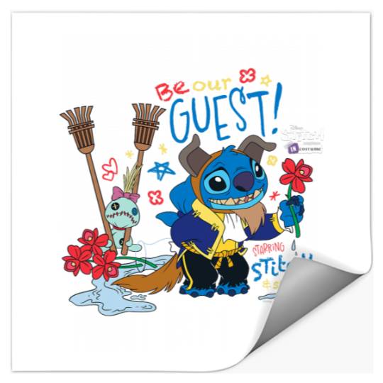 Disney 100 Stitch in Costume The Beast Be Our Guest & Scrump Stickers