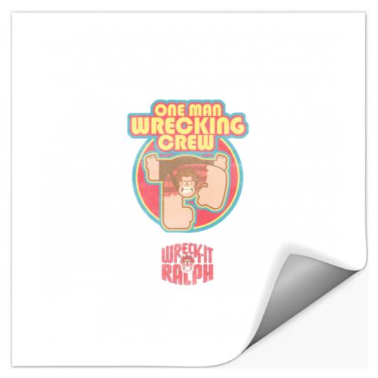 Disneyss Wreck it Ralph One Man Wrecking Crew Distressed Stickers