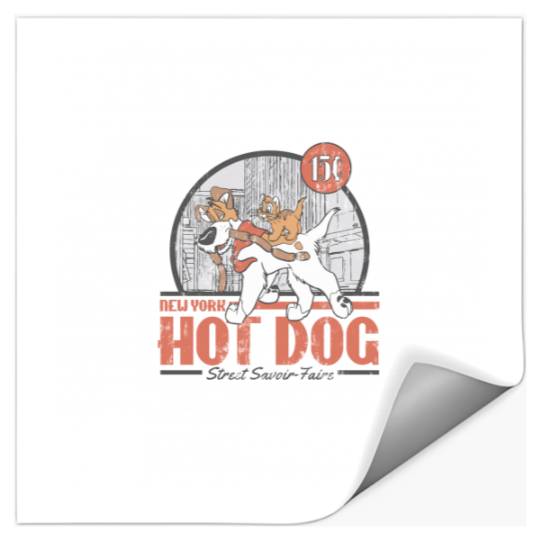 Disneyss Oliver Company New York Hot Dog Poster Stickers