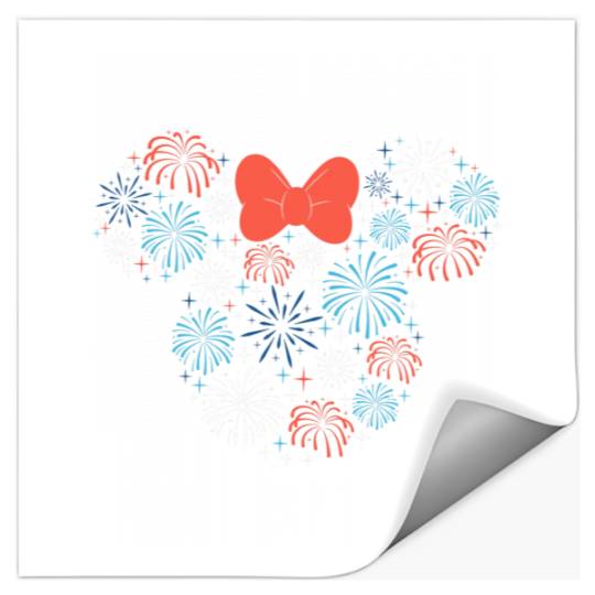 Disney Minnie Mouse Fireworks Americana Stickers