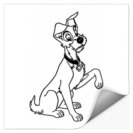 Disneyss Lady And The Tramp Left Chest Pocket Portrait Stickers