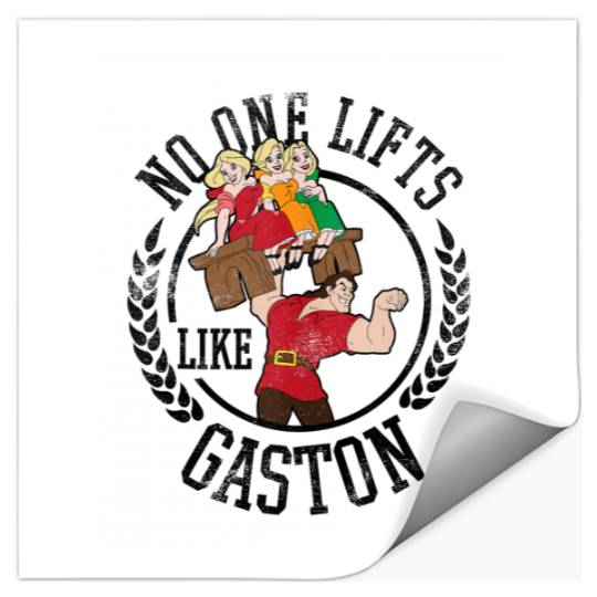 Disney Beauty and the Beast No One Lifts Like Gaston Badge Stickers