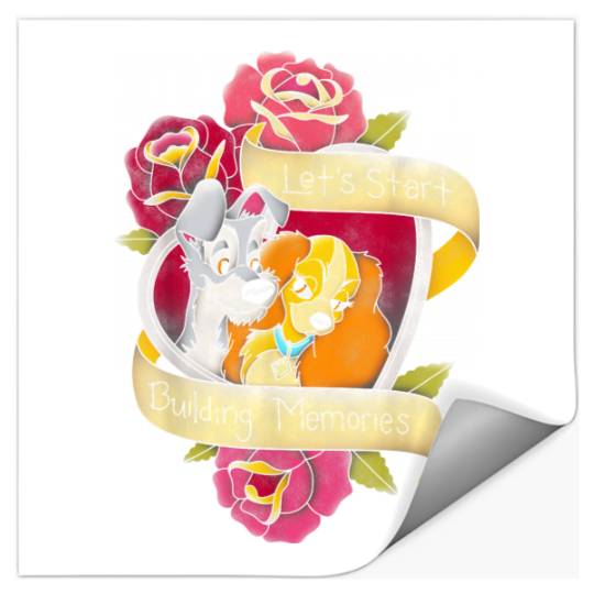 Disneyss The Lady And The Tramp Let's Start Building Memories Stickers