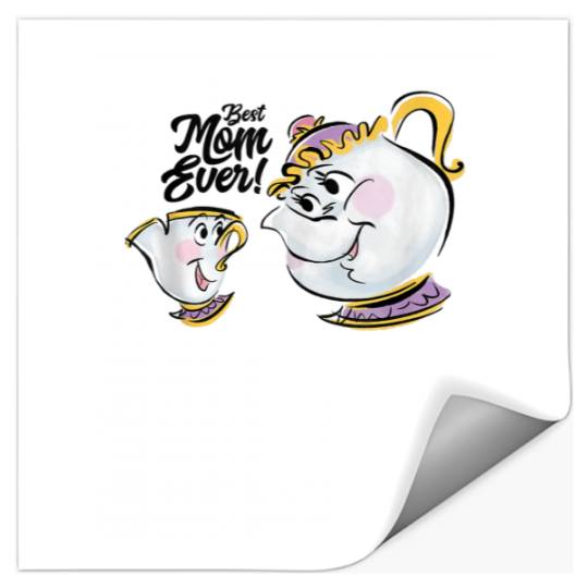 Disney Beauty and the Beast Chip Mrs Potts Best Mom Ever Stickers