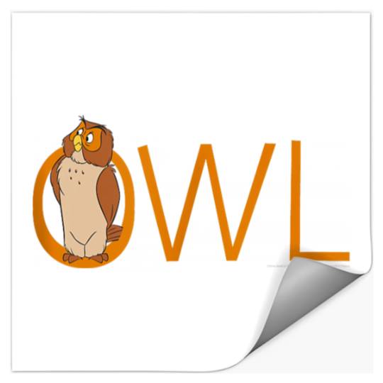 Disneyss Winnie The Pooh Owl Classic Lettering Stickers