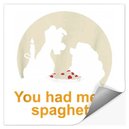 Disneyss Lady And The Tramp You Had Me At Spaghetti Silhouette Stickers