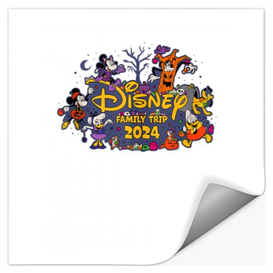 Disney Halloween Family Trip 2024 Mickey Pals Matching Stickers