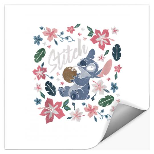 Disney Lilo Stitch Floral Stitch Coconut Portrait Stickers
