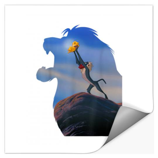 Disney Lion King Mufasa Silhouette Pride Rock Rafiki Simba Stickers