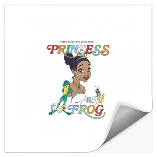 Disneyss Princess And The Frog Tiana And Frog Naveen Portrait Stickers