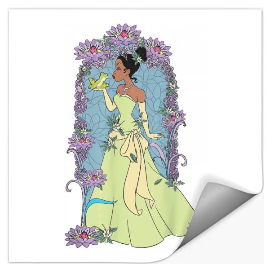 Disneyss The Princess And The Frog Tiana Profile Stained Glass Stickers