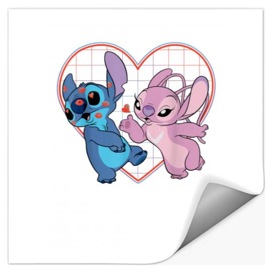 Disney Lilo and Stitch Angel Heart Kisses Stickers