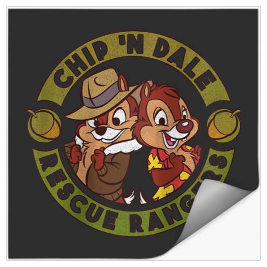Disneyss Chip 'n Dale Rescue Rangers Logo Stickers