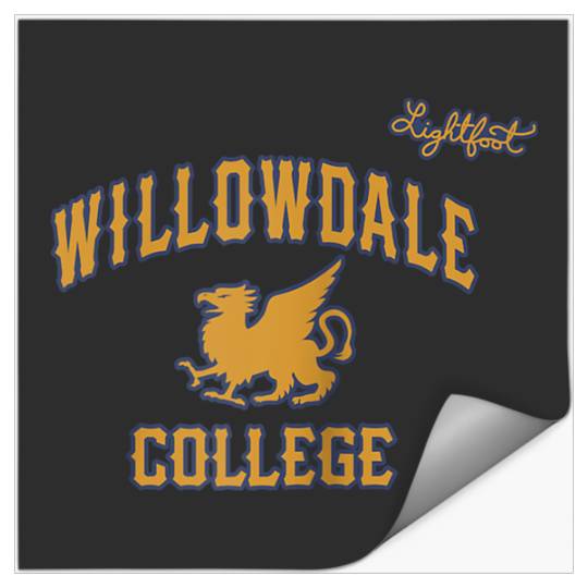 Disneyss Pixars Onward Willowdale College Logo Stickers