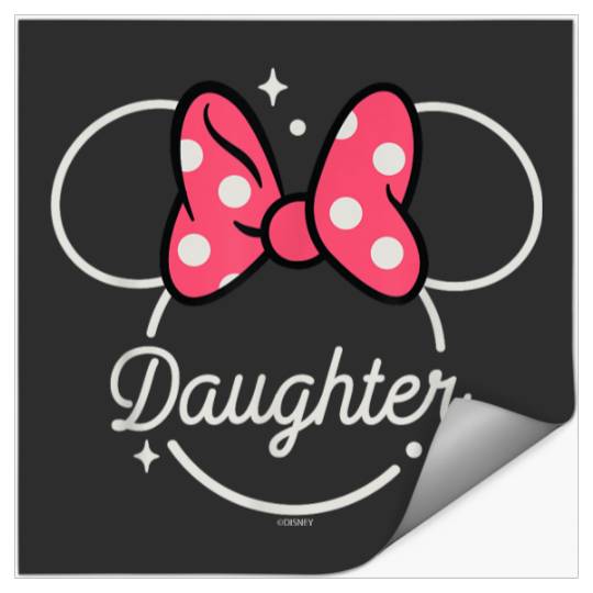 Disney Minnie Mouse Daughter Head Icon Magic Family Trip Stickers