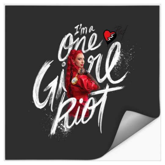 Disney Descendants The Rise Of Red I'm A One Girl Riot Red Stickers