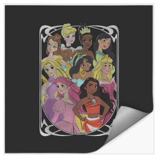 Disney Princess Royal Framed Group Portrait Stickers