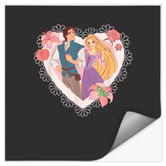 Disney Princess Rapunzel Flynn Rider Valentines Stickers