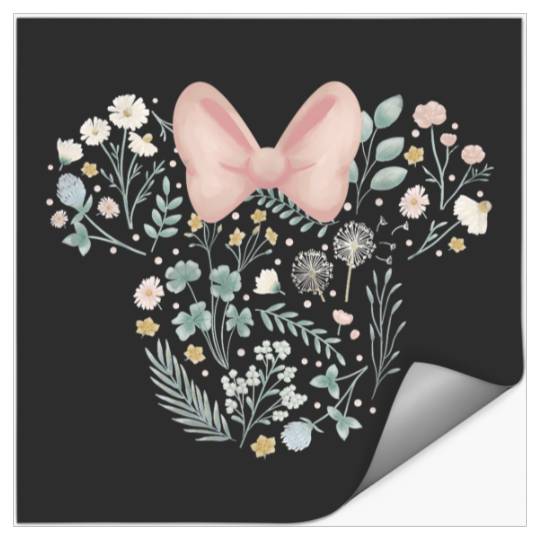 Disneyss Minnie Mouse Icon Springs Flowers Stickers