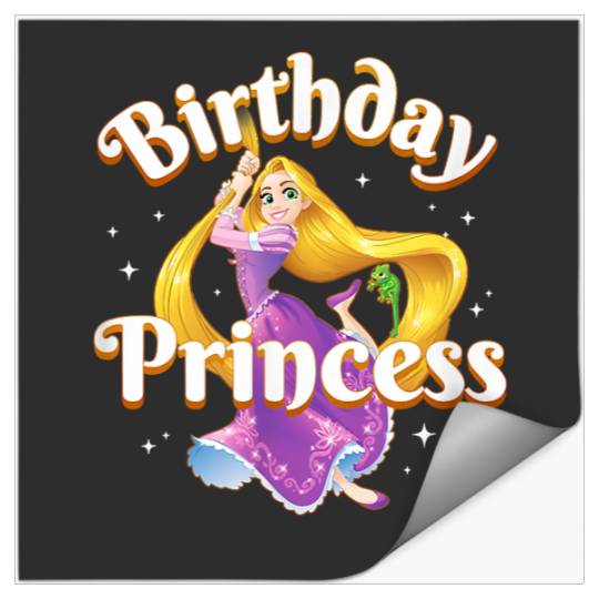 Disney Tangled Birthday Princess Rapunzel & Pascal T-Shirt Stickers