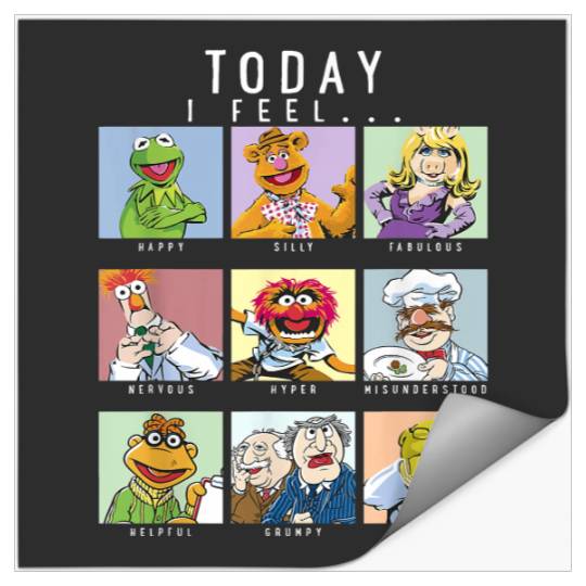Disney The Muppets Today I Feel Box Up Character Stickers