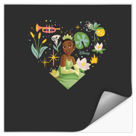 Disney Princess Tiana Nature Heart Stickers