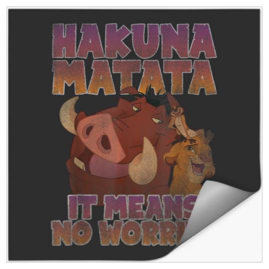 Disneyss The Lion King Hakuna Matata Distressed Group shots Stickers