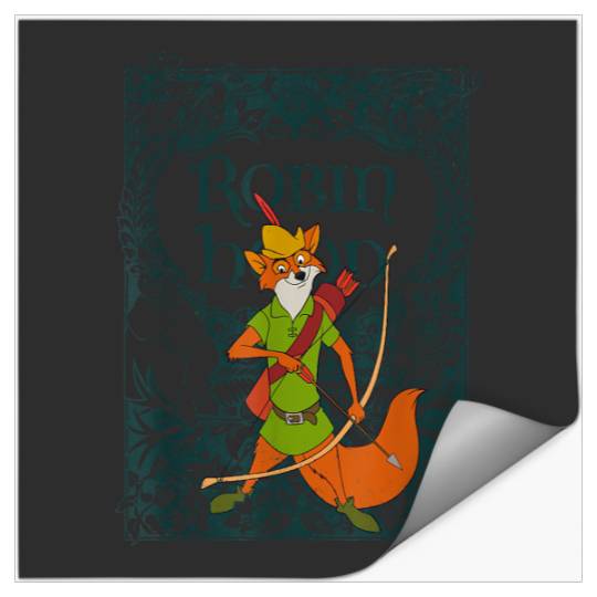 Disney Robin Hood Retro  Distressed T-Shirt Stickers