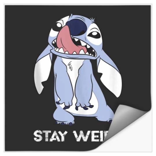 Disney Lilo Stitch Stay Weird Big Stitch Pastel Portrait Stickers