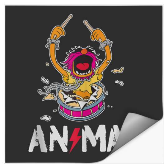 Disneyss The Muppets Animal Rock And Roll Drums Graffiti Logo Stickers