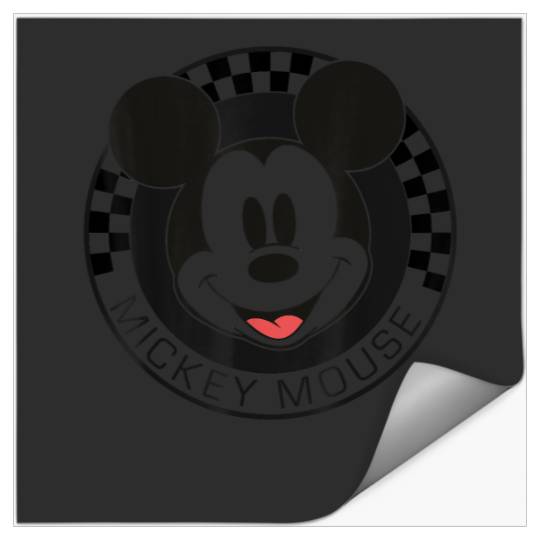 Disney Mickey And Friends Mickey Mouse Checkerboard Circle Short Sleeve T-Shirt For unisex-child, Sm Stickers