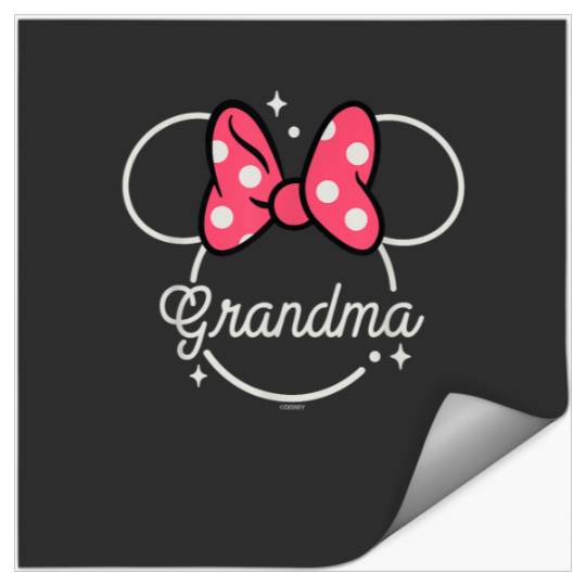 Disney Minnie Mouse Grandma Head Icon Magic Moth Stickers