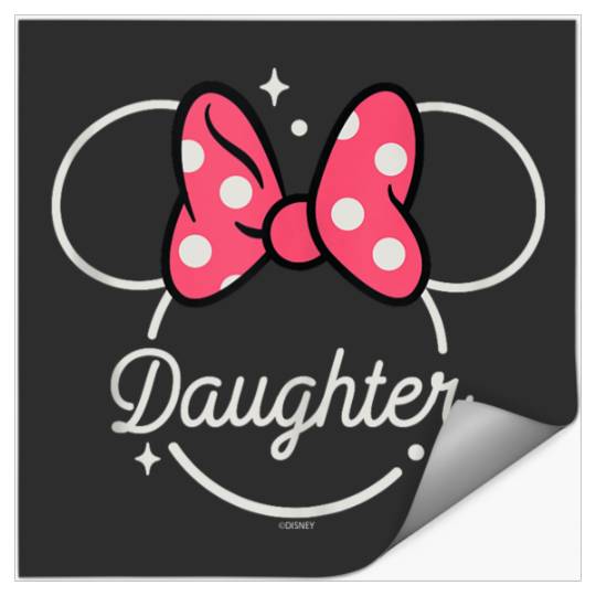 Disneyss Minnie Mouse Daughter Head Icon Magic Family Trip Stickers