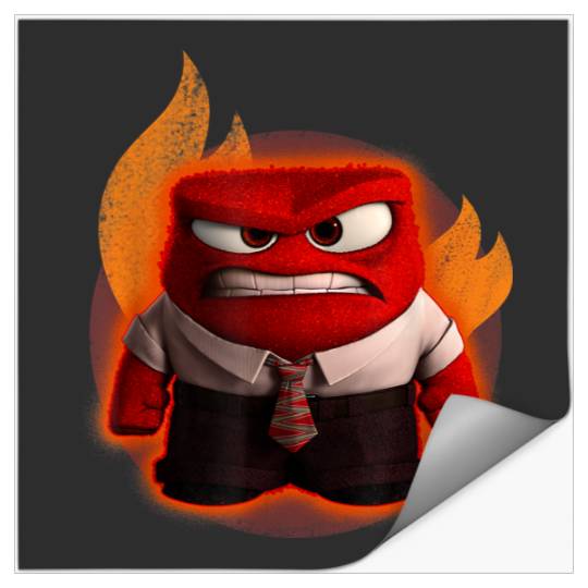 Disneyss Pixars Inside Out Anger Full Body Flaming shots Stickers
