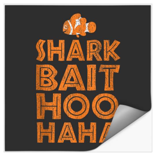 Disneyss Pixars Finding Nemo Shark Bait Hoo Haa Distressed Logo Stickers