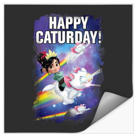 Disneyss Wreck it Ralph Happy Caturday Vanellope Marie Space Stickers