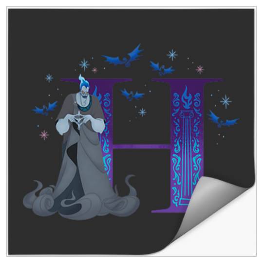 Disneyss Villains Alphabet Monogram Letter H For Hades Stickers