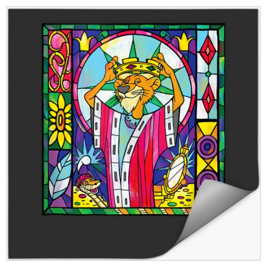 Disney Villains Prince John Robin Hood Stained Glass Window Stickers