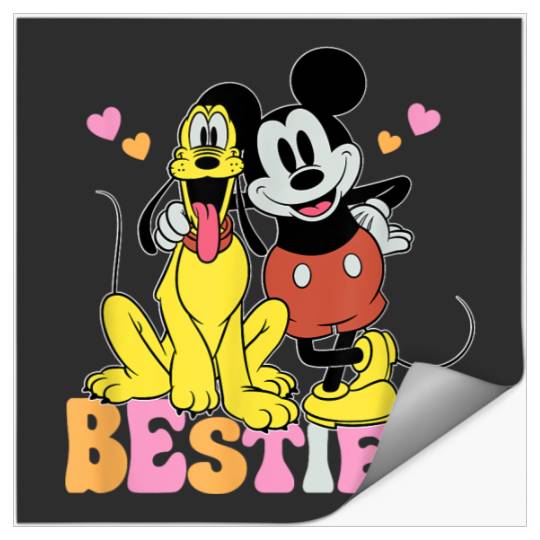 Disney Mickey Mouse Pluto Besties Bff Best Friends Valentine Stickers