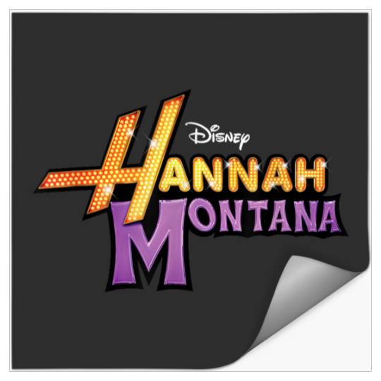 Disneyss Hannah Montana Classic Iconic Big Chest Text Logo Stickers