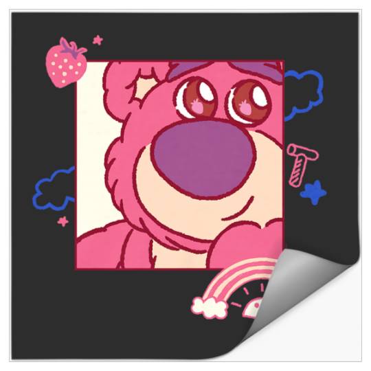 Disneyss And Pixarss Toy Story Lotso Bear Fluffy Rainbows Cute Stickers