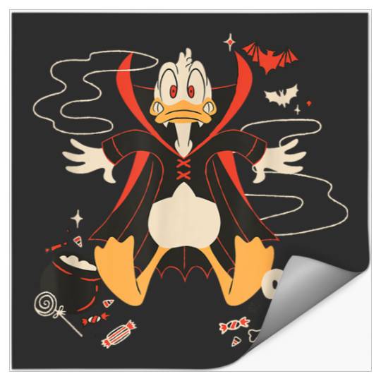 Disneyss Donald Duck Halloween Scared Silly Vampire Stickers