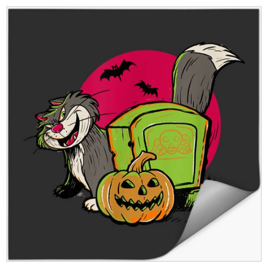 Disneyss Cinde Halloween Lucifer The Cat Graveyard Stickers