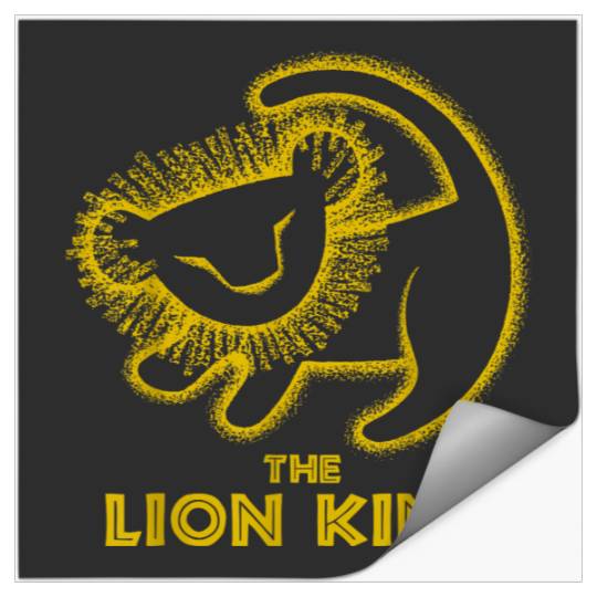 Disney The Lion King Simba Cave Painting Movie Title Logo Stickers