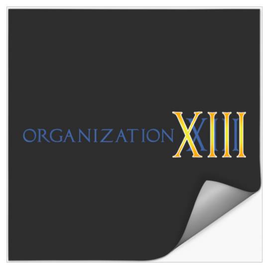 Disneyss Kingdom Hearts Organization Xiii Big Chest Text Logo Stickers