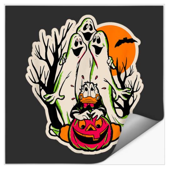 Disneyss 100 Donald Duck Trick Or Treat Ghostss Halloween D100 Stickers