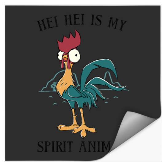 Disney Moana Hei Hei Is My Spirit Animal Portrait Stickers