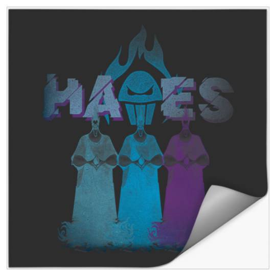 Disney Villains Hercules Hades Distressed Metal Rock Band Stickers